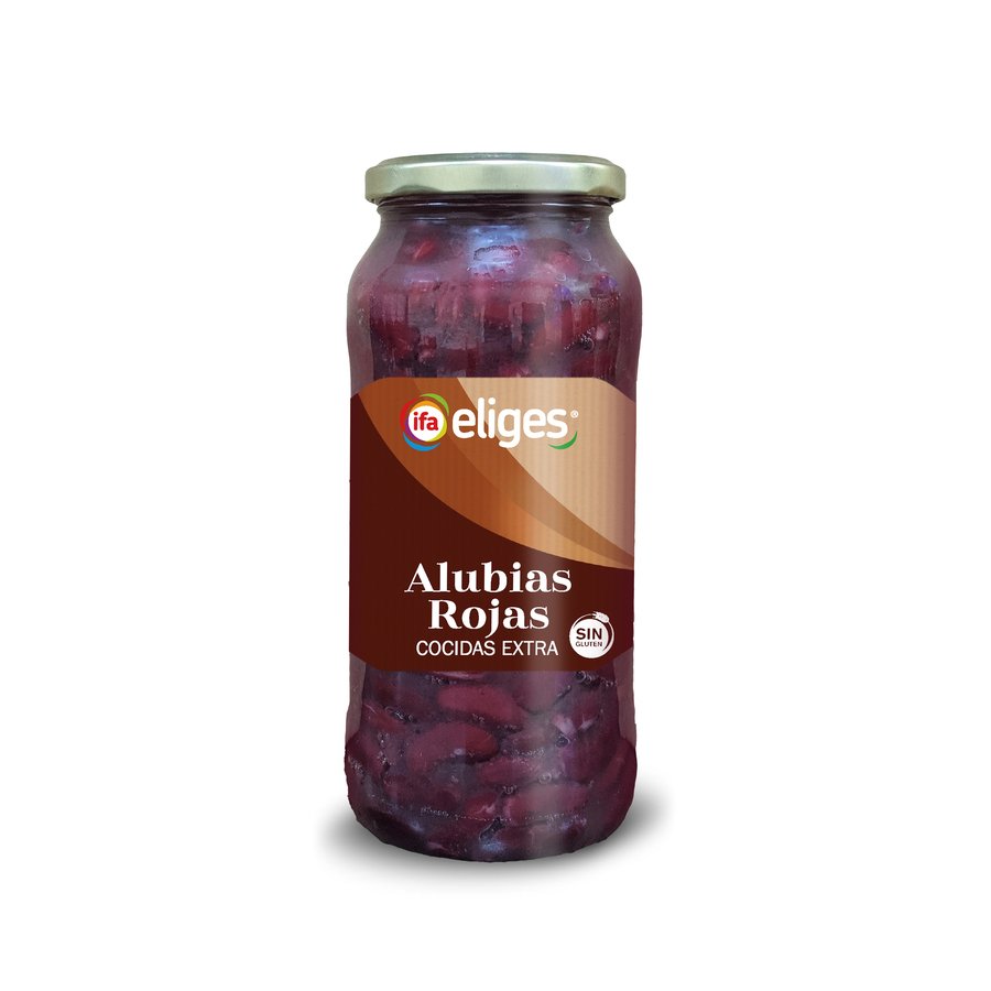 Alubias rojas cocidas IFA ELIGES frasco 400 g pne.