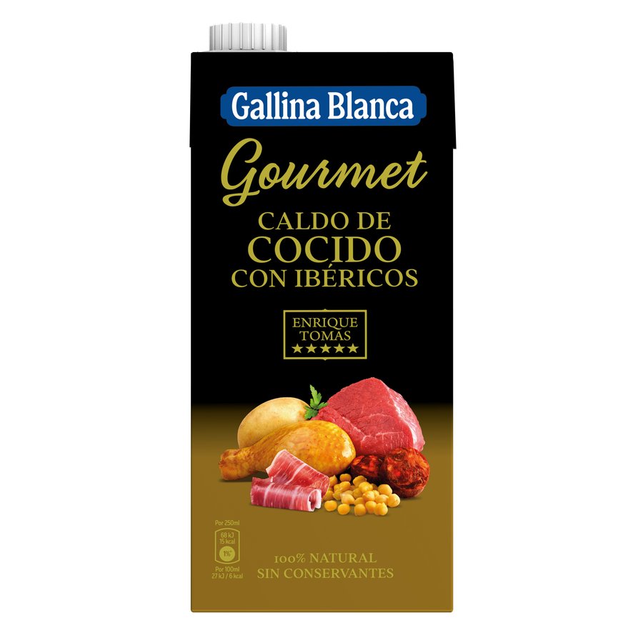 Caldo GALLINA BLANCA Gourmet cocido con ibéricos 1 l