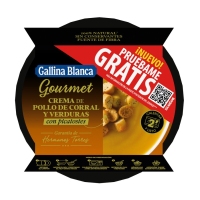 Crema de pollo de corral y verduras GALLINA BLANCA Gourmet con picatostes 314 g