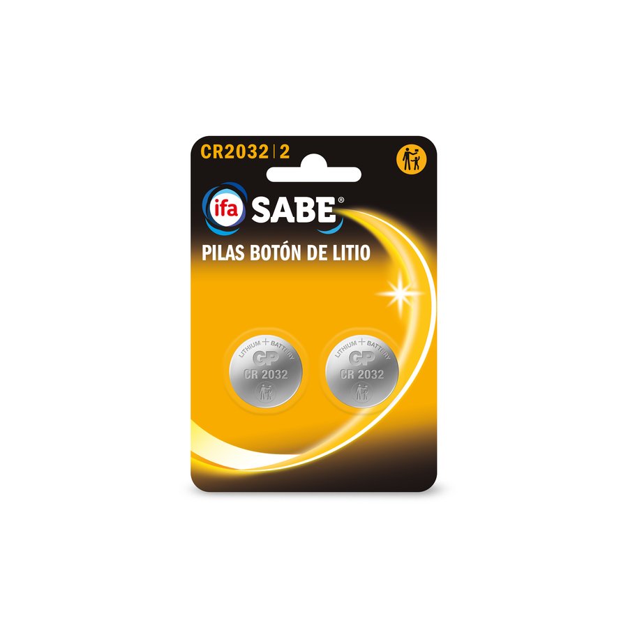 Pilas boton de litio IFA SABE CR2032 2 unidades