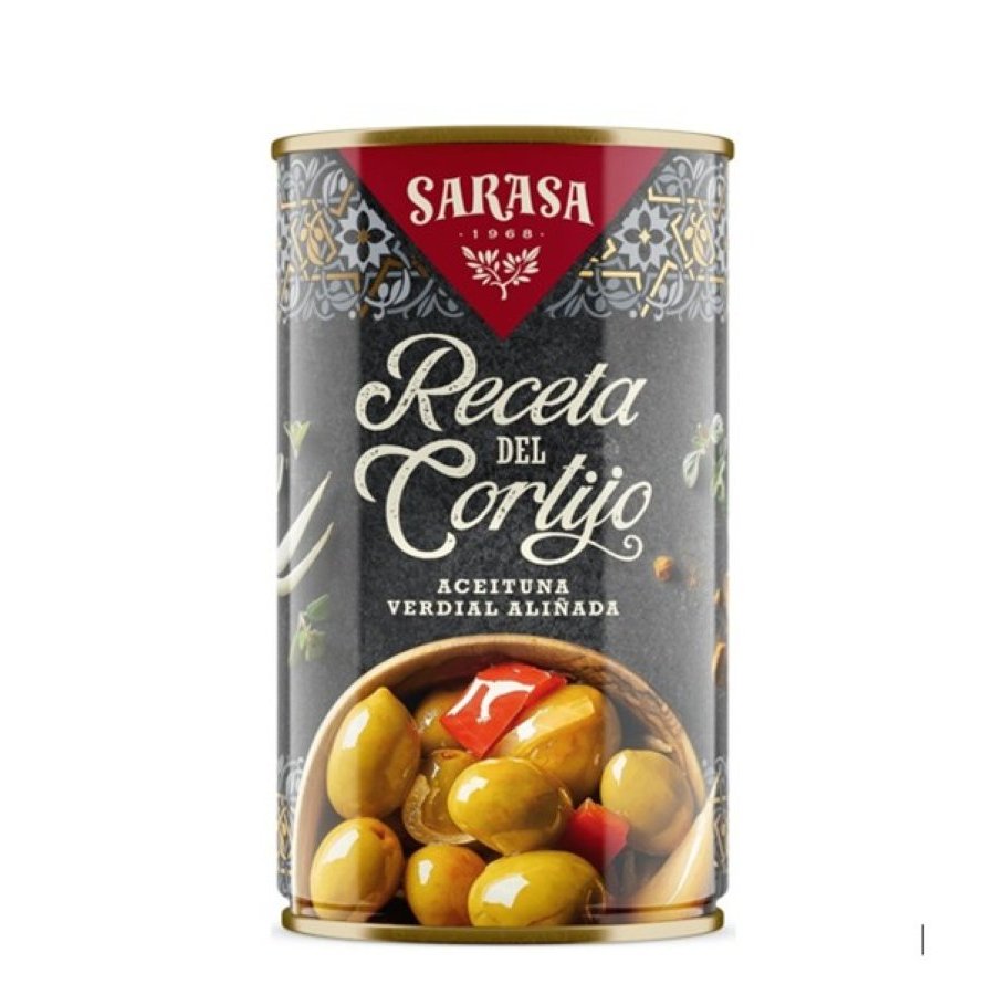 Aceituna aliñada SARASA Receta del Cortijo 185 g pne.