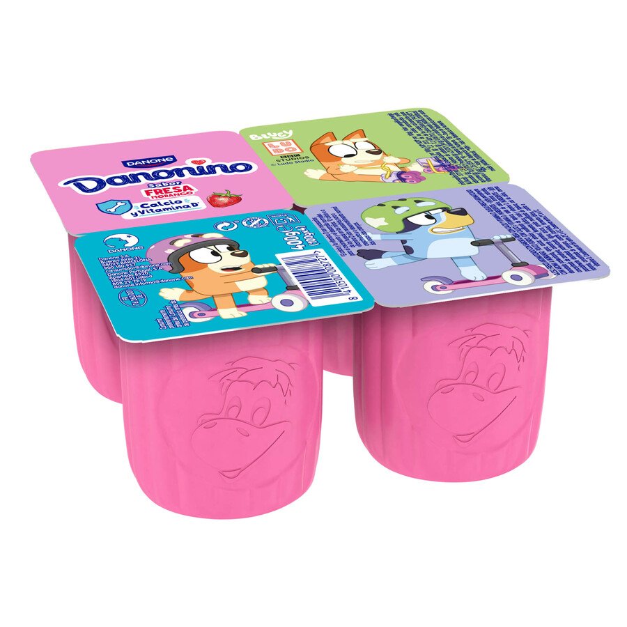 Queso fresco petit DANONE DANONINO fresa pack 4x100 g