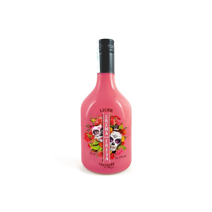 Licor CASTREÑO crema sabor fresa botella 70 cl