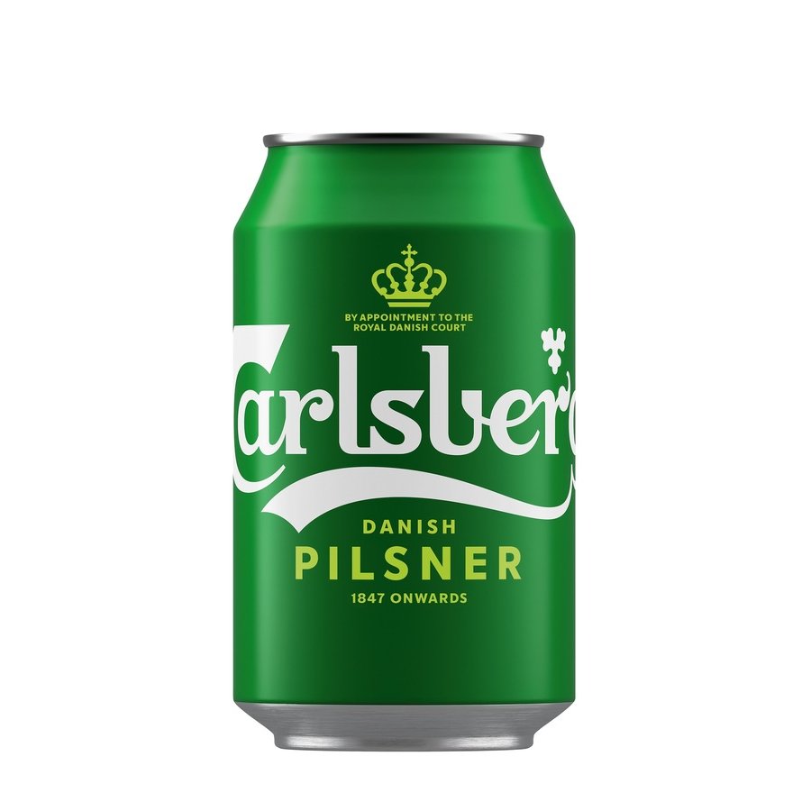 Cerveza danesa CARLSBERG lata 33 cl