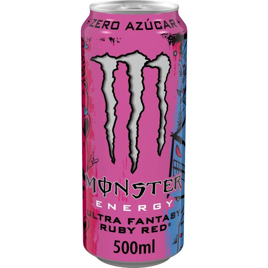 Bebida energética MONSTER Ultra Ruby Red Zero lata 50 cl