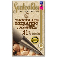 Chocolate con leche y almendras SANTOCILDES tableta 200 g