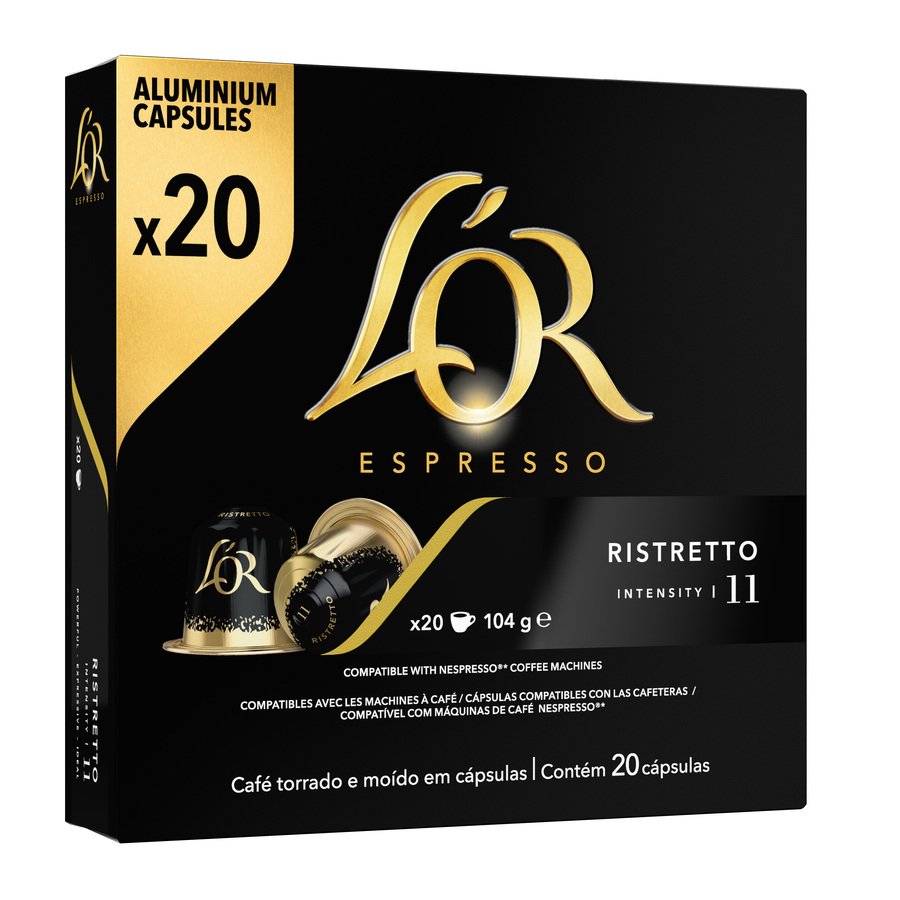 Café cápsulas L'OR Espresso Ristretto 20 unidades 104 g