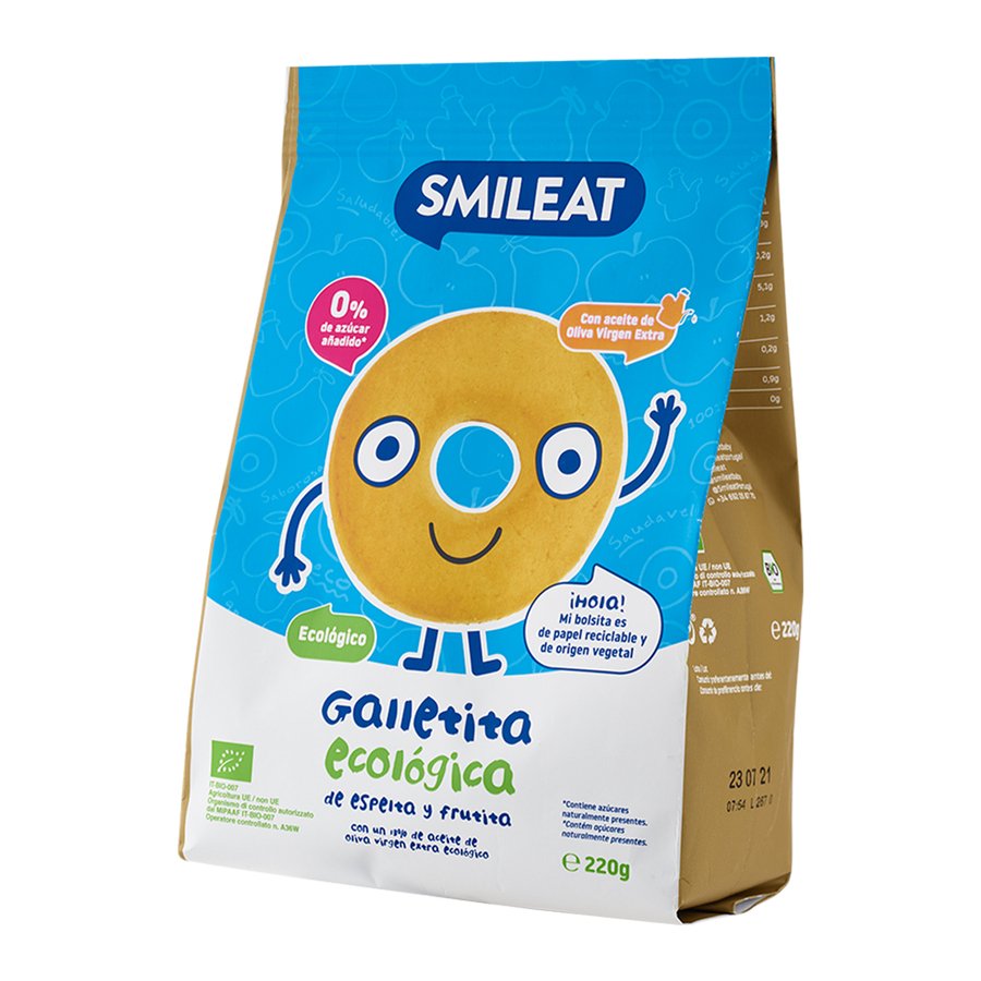 Galleta infantil SMILEAT espelta y fruta Eco 220 g