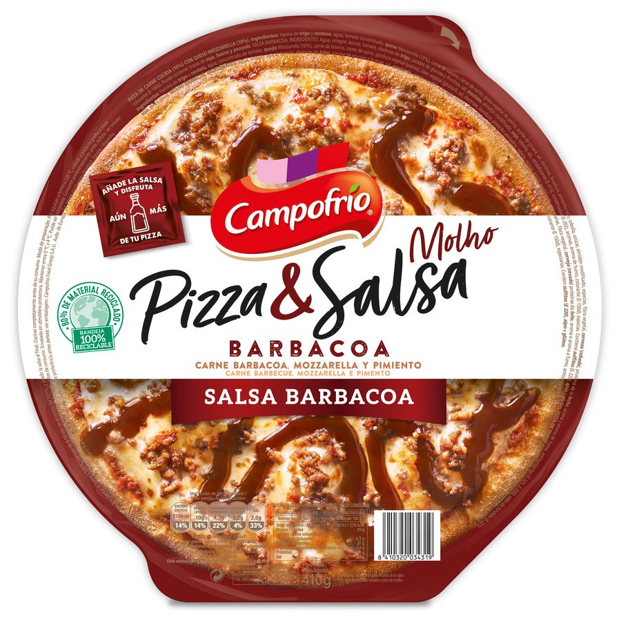 Pizza fresca CAMPOFRIO Pizza & Salsa Barbacoa 410 g