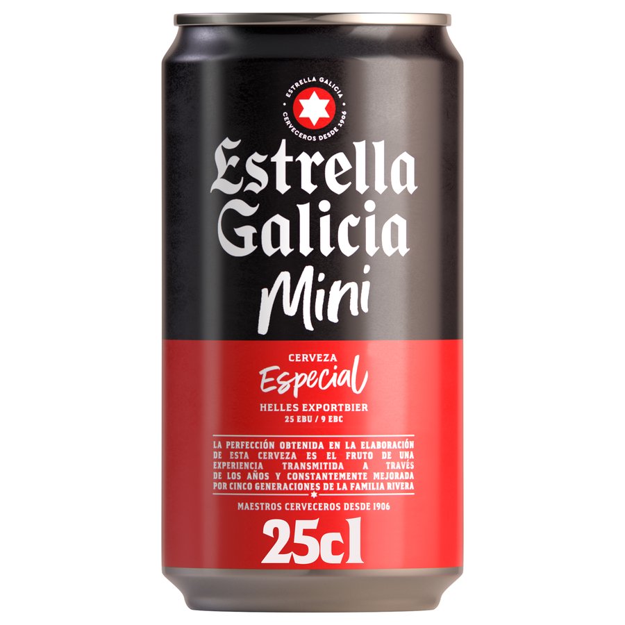 Cerveza ESTRELLA GALICIA mini lata 25 cl