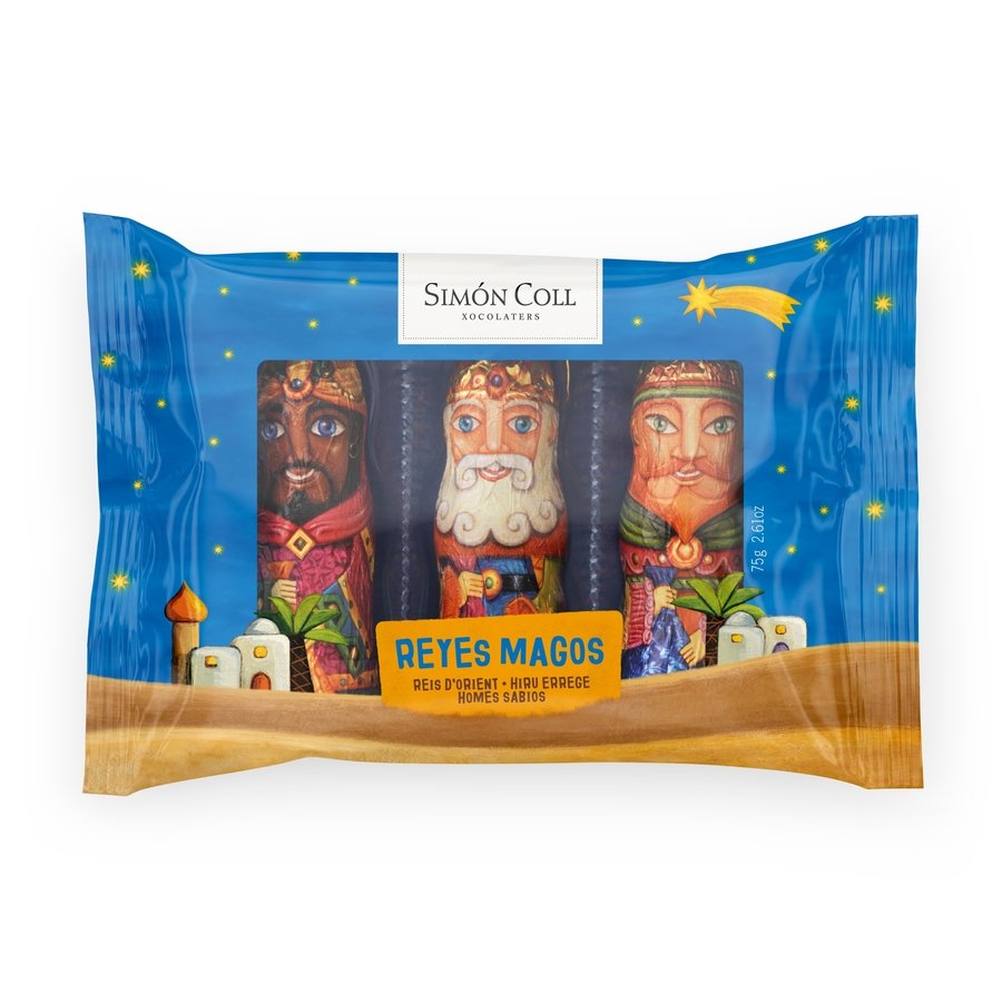 Bandeja 3 Reyes Magos chocolate SIMON COLL 75 g