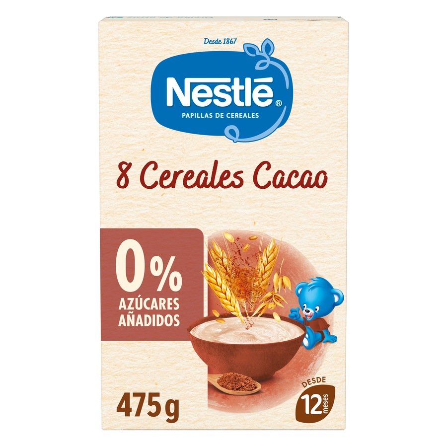 Papilla NESTLE 8 cereales cacao 475 g