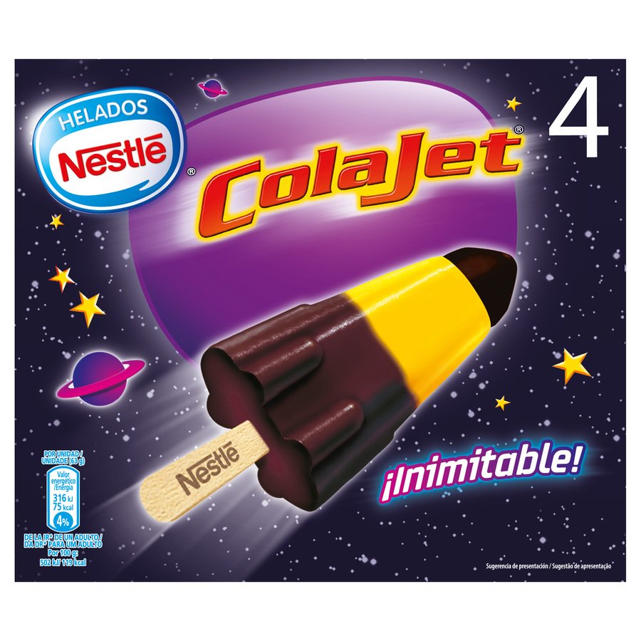 Helado NESTLE Colajet caja 4 unidades 252 g
