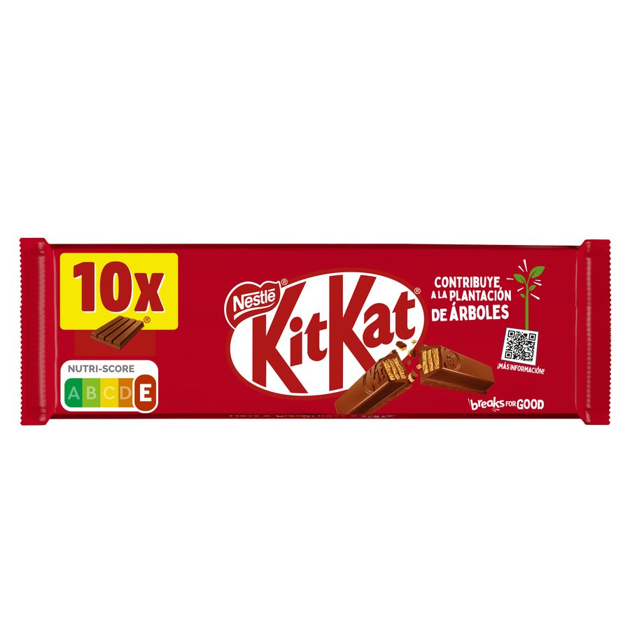 Chocolatina NESTLE KIT KAT choco leche 10 x 41,5 g