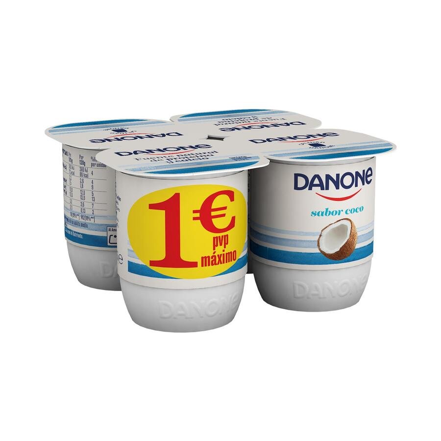 Yogur DANONE sabor coco 4x120 g