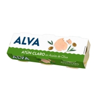Atún claro en aceite de oliva ALVA pack 3x70 g pn.