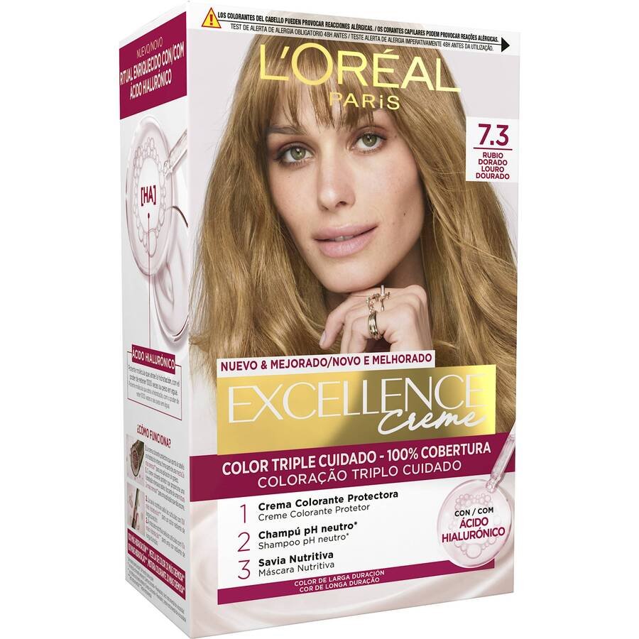 Imagen de Crema color L'ORÉAL Excellence rubio dorado 7.3