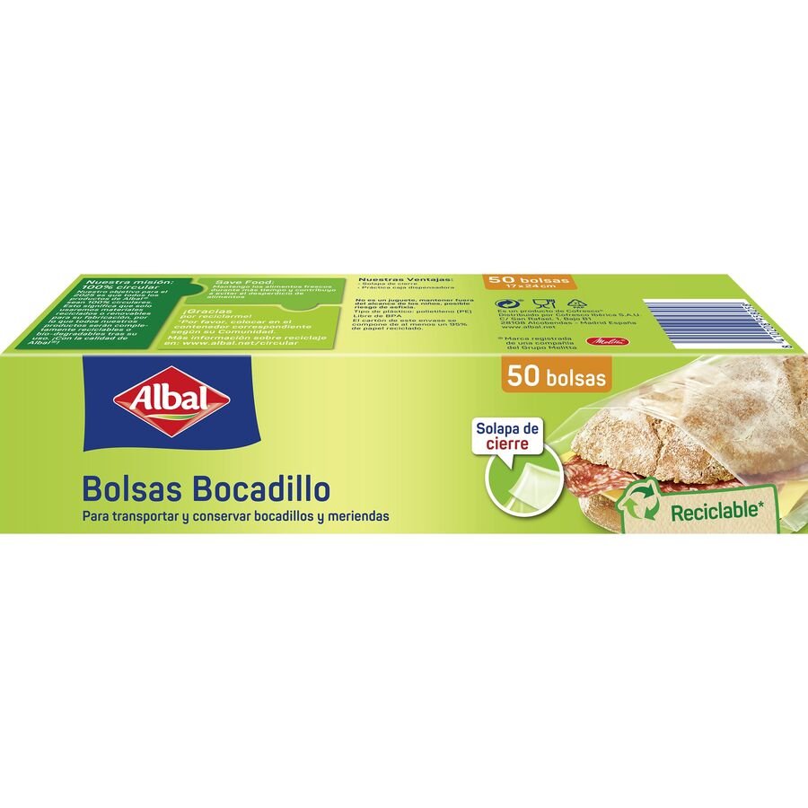 Imagen de Bolsa bocadillo ALBAL caja 50 unidades
