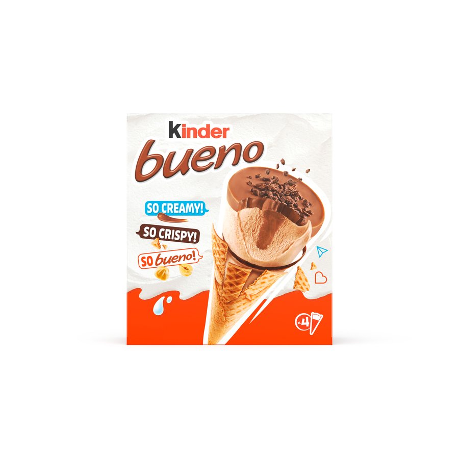Helado cono KINDER Bueno 4 unidades 248 g
