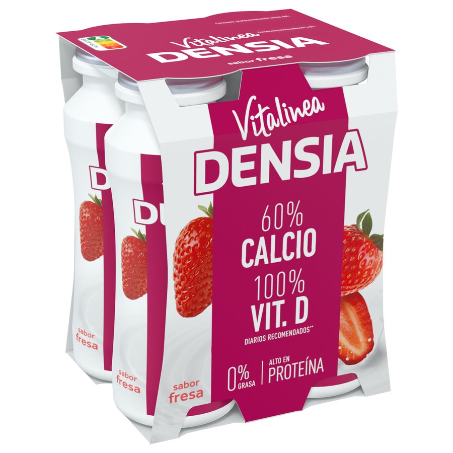 Leche fermentada beber VITALINEA DENSIA 0% 4x100 g