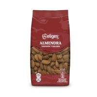 Améndoa longa torrada con pel con sal IFA ELIGES bolsa 200g