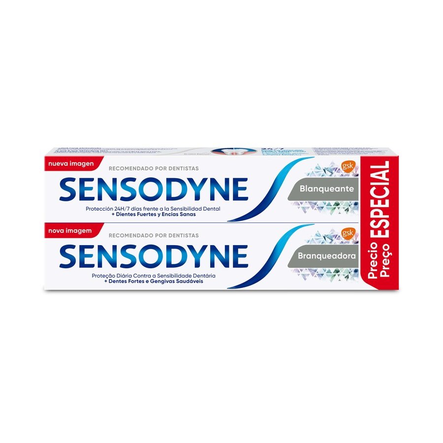 Dentífrico SENSODYNE blanqueante pack 2x75 ml