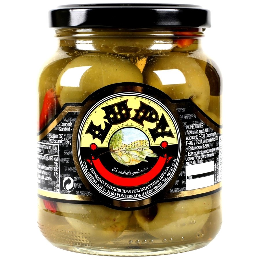 Aceituna gordal LUPY sin hueso picantes 170 g pne.