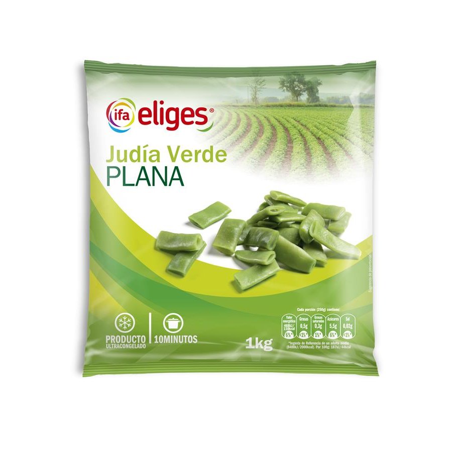 Judías verdes congeladas IFA ELIGES planas troceadas 1 kg