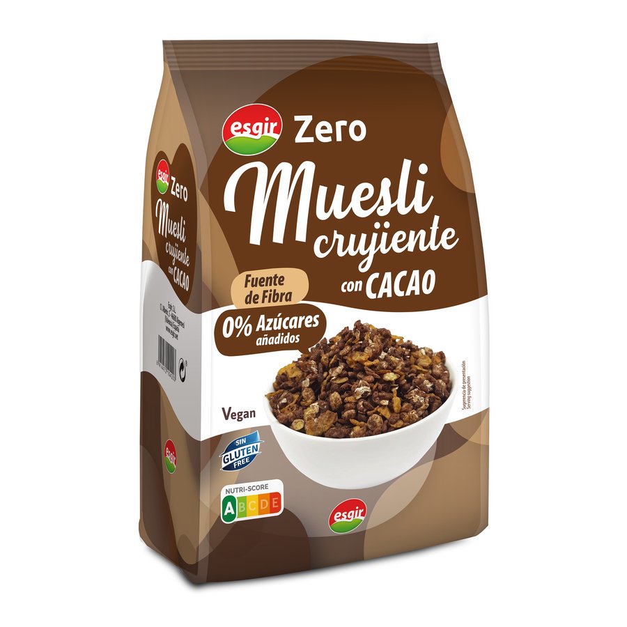 Muesli crujiente cacao ESGIR 0% azúcar añadido 300 g