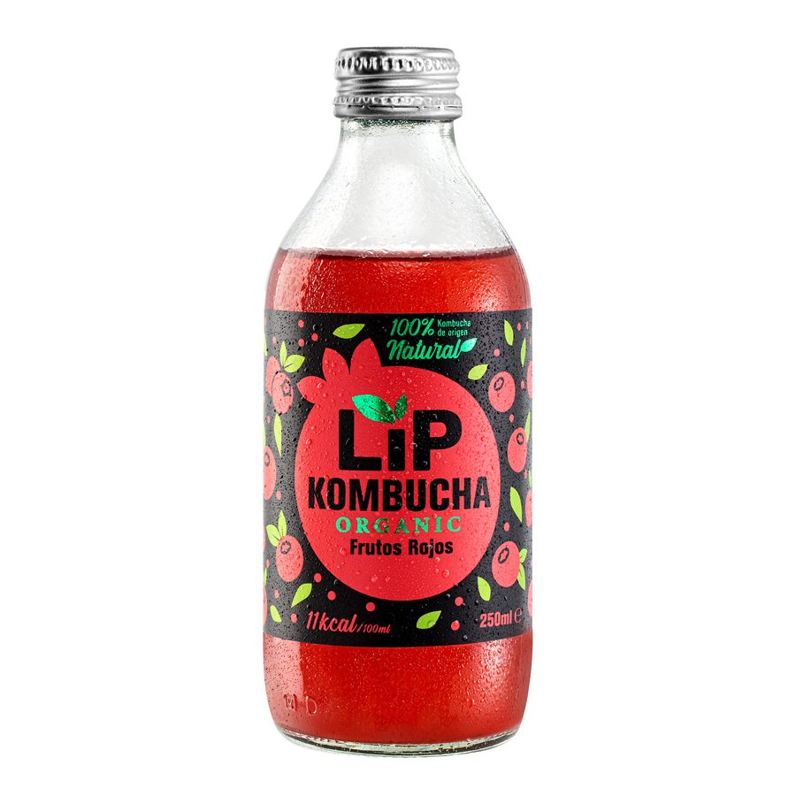 Kombucha LIP organic frutos rojos  botella 25 cl