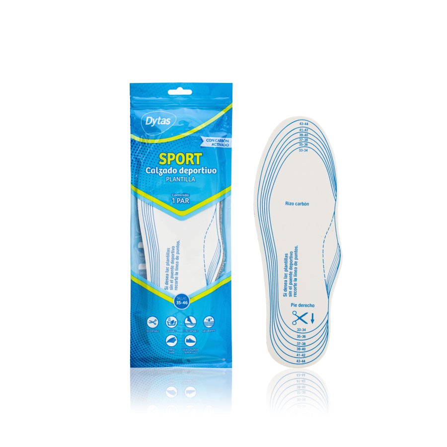 Plantillas sport talla única DYTAS carbón activado
