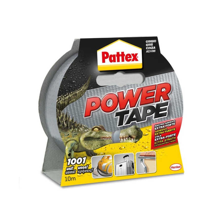 Cinta Power Tape gris PATTEX 50x10 metros