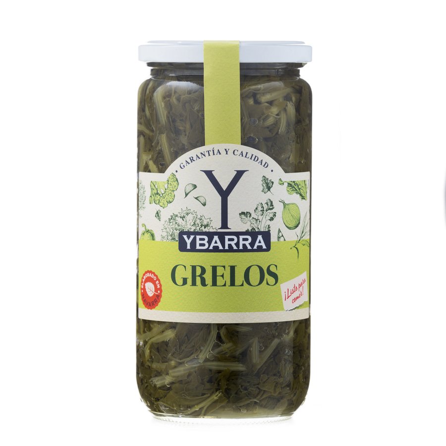 Grelos al natural YBARRA frasco 425 g pne.