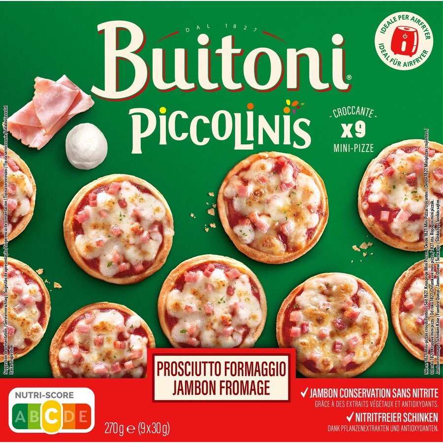 Piccolinis congelados BUITONI Prosciuto-Formaggio 270 g