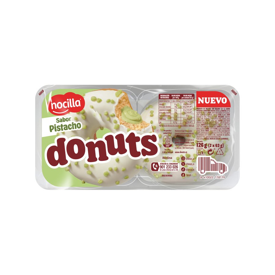 Berlinas DONUTS pistacho 2 unidades 126 g
