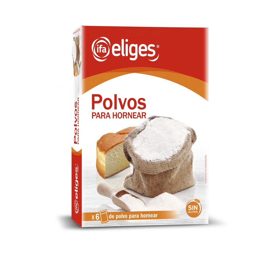 Polvos para hornear IFA ELIGES sin gluten 6 sobres 90 g