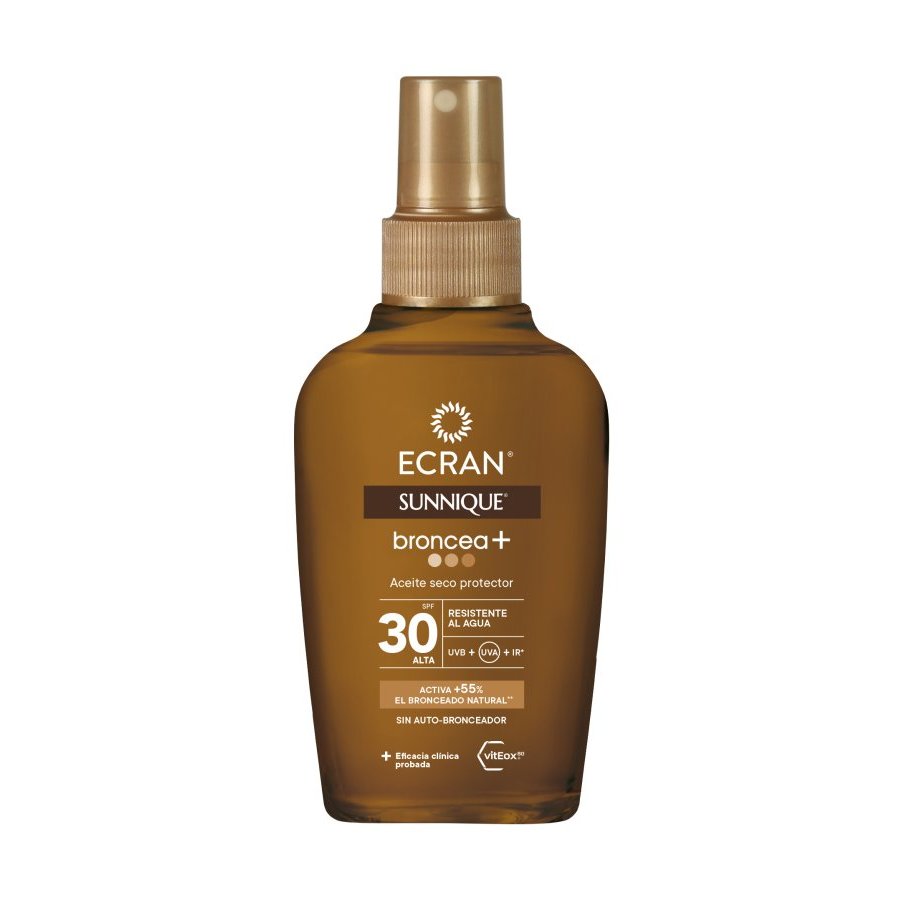 Aceite protector solar ECRAN sunnique broncea+ SPF30 spray 100 ml