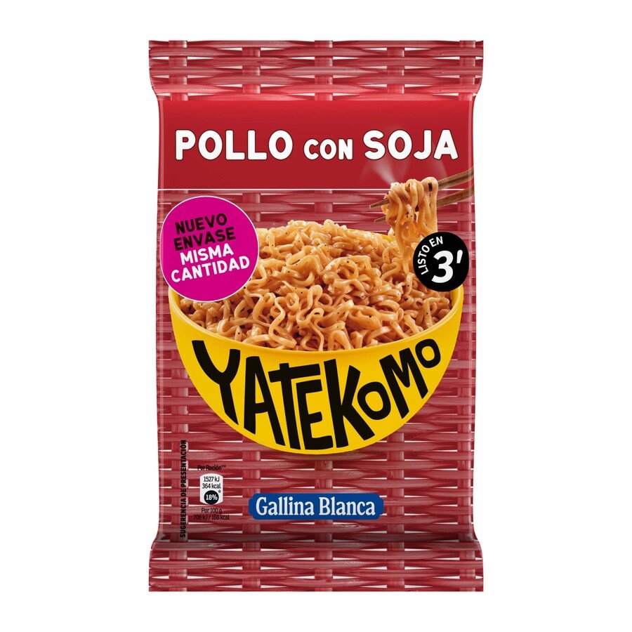 Fideos orientales YATEKOMO pollo-soja  sobre 79 g