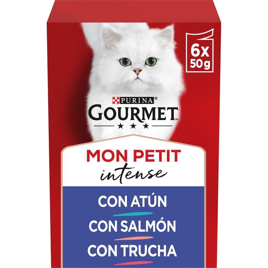 Alimento gato GOURMET Mon Petit selección pescado sobres 6X50 g