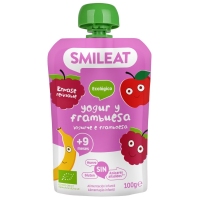 Alimento infantil SMILEAT yogur frambuesa pouch 100 g