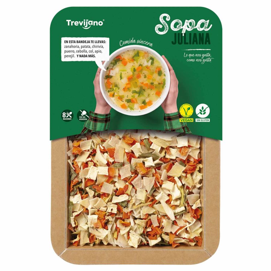 Sopa juliana deshidratada TREVIJANO bandeja 100 g