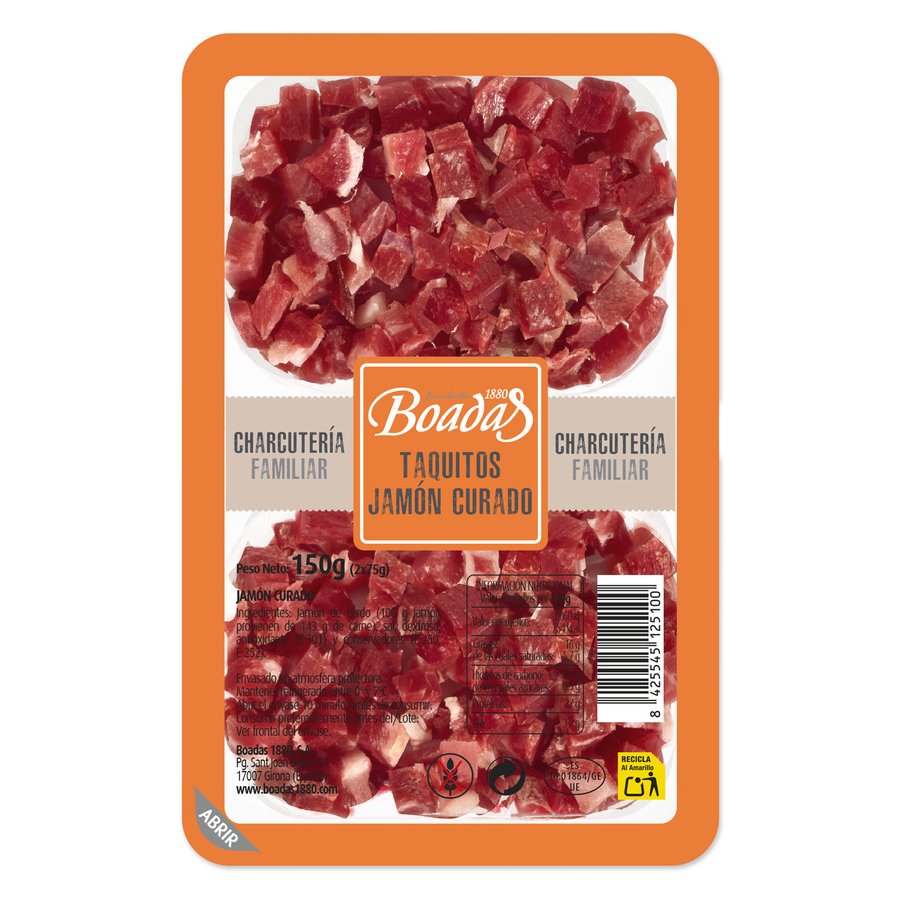 Taquitos jamón curado BOADAS 2x75 g