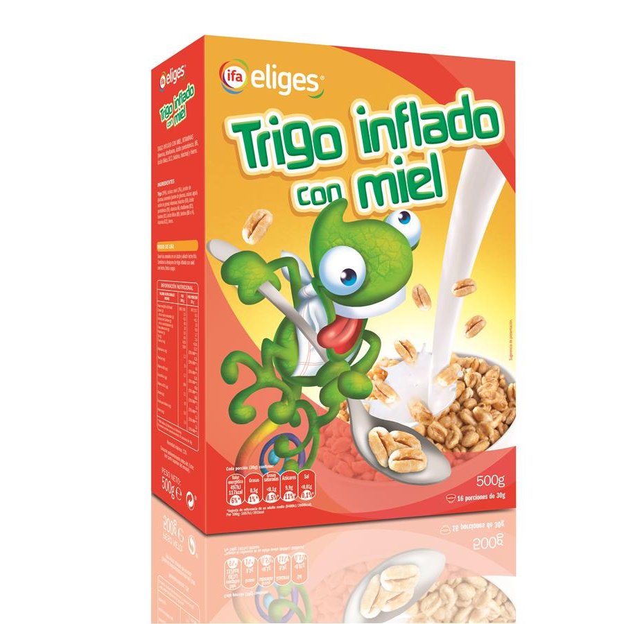 Cereales IFA ELIGES trigo inflado con miel 500 g
