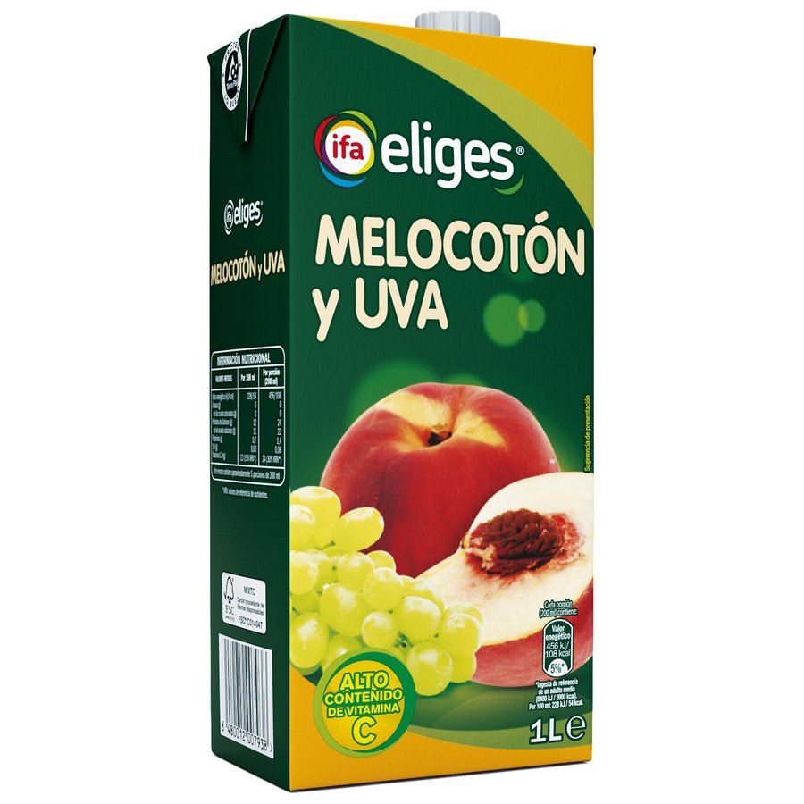 Zumo melocotón uva IFA ELIGES 1 l