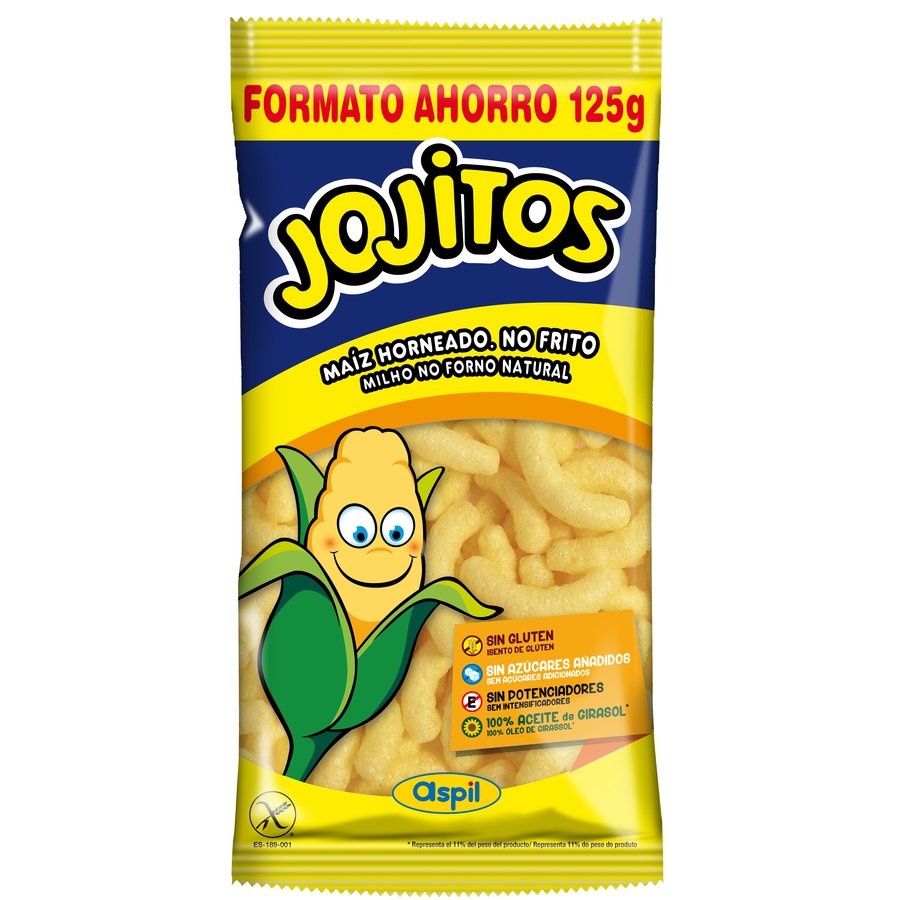 Aperitivo de maíz horneado ASPIL jojitos 125 g