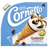 Xeado cono FRIGO CORNETTO clásico 4 unidades 240 g