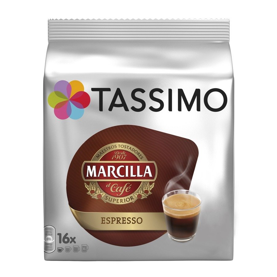 Café cápsulas TASSIMO Marcilla Espresso 16 unidades 118,4 g