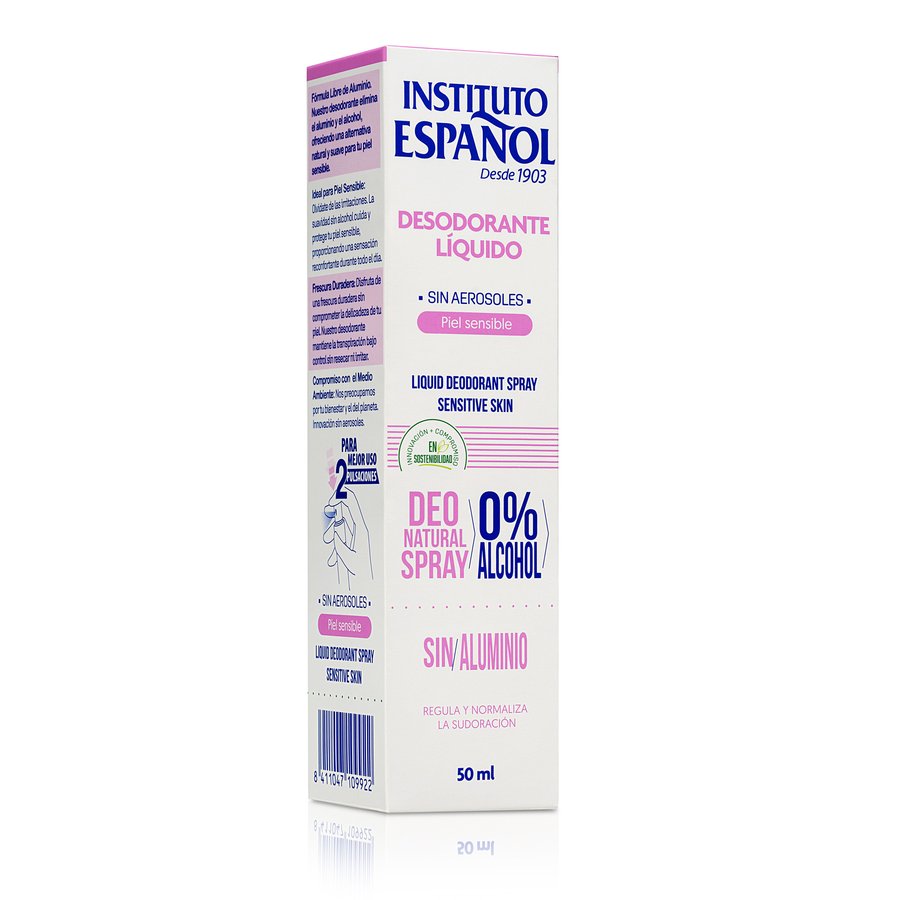 Desodorante líquido INSTITUTO ESPAÑOL piel sensible spray 50 ml