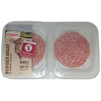 Burger meat de ternera gallega COREN bandeja 2x120 g