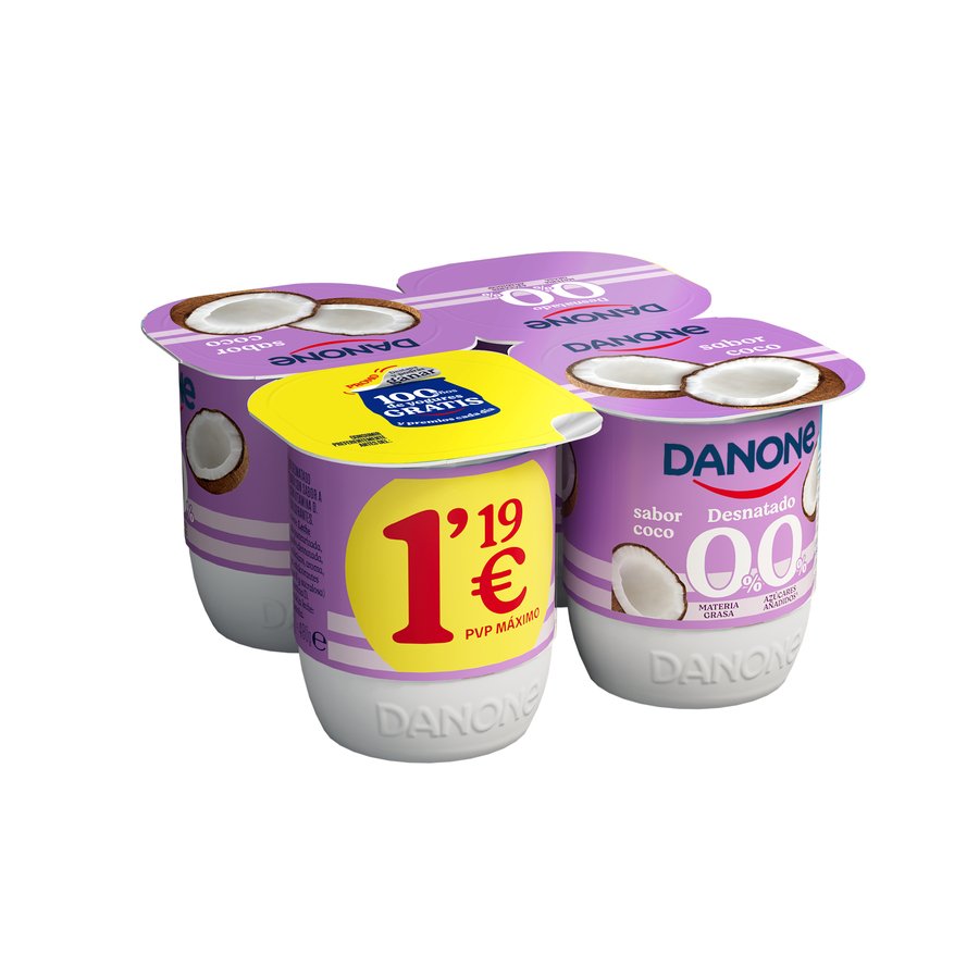 Leche fermentada DANONE coco pack 4x120 g